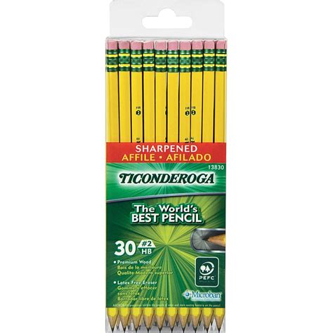 Ticonderoga Presharpened No. 2 Pencils - #2 Lead - Yellow Cedar Barrel ...