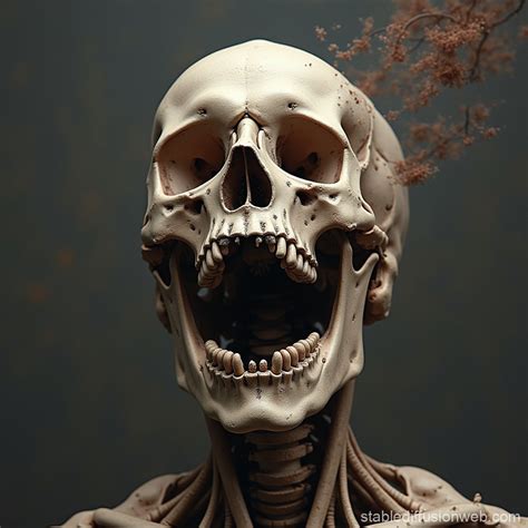 Upward Facing Skull with Open Mouth | Stable Diffusion Online