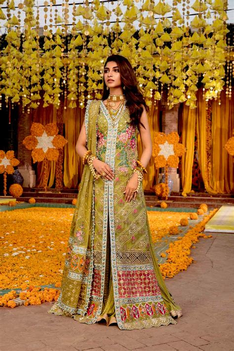 Crimson X Saira Shakira Wedding Collection – 4B - Sucha Gota - Lime ...