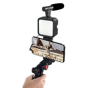 V88R Vlogging Kit Compatible with All Phones & Cameras with Remote, Mic ...