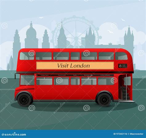 Silhouettes Of London Famous Landmarks Isolated On A White Background. Flat Style. Vector ...