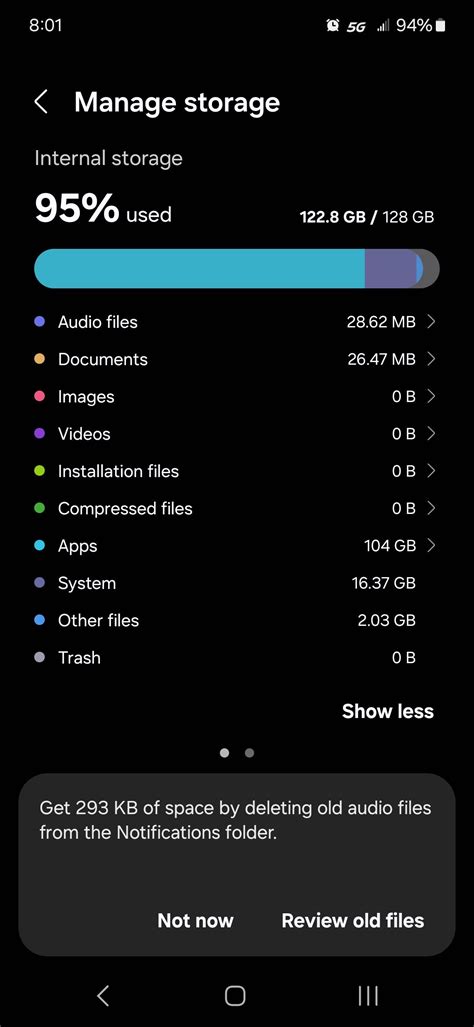 Image result for Internal Storage Full Android S8