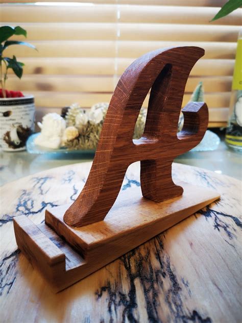 A Letter Wooden Mobile Stand/ Wooden Mobile Holder - Etsy Canada | Wood ...