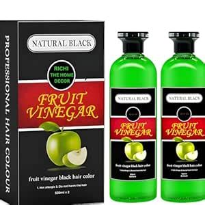 RICHI Fruit Vinegar Hair Color, Natural Black Colorfor Hair,Natural ...