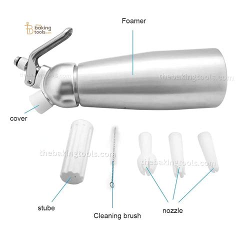 500ml Cream Whipper with Three Nozzles | Whipped Cream Dispenser