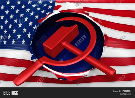 Hammer And Sickle American Flag
