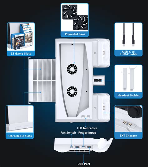 OIVO Vertical Cooling Stand with Dual Controller India | Ubuy