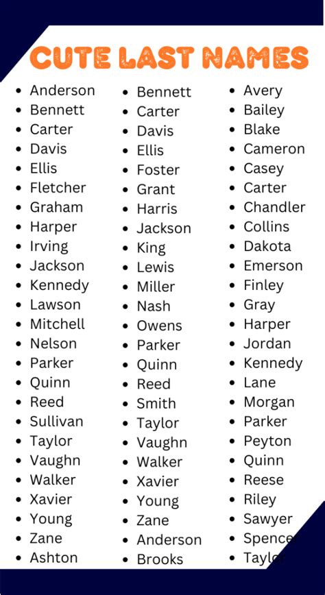 530+ Cute Last Names Unique Creative Funny Cool & Swag