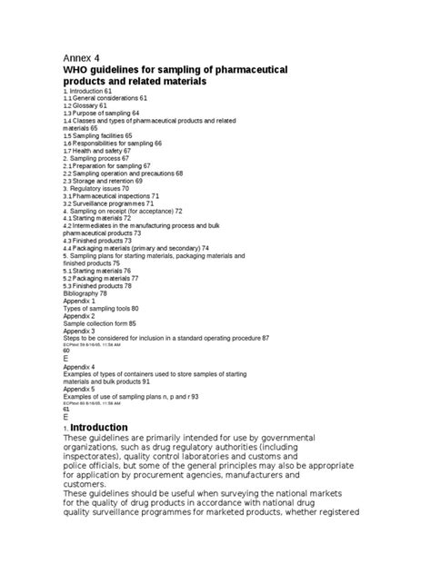 Image result for Who Sampling Guidelines