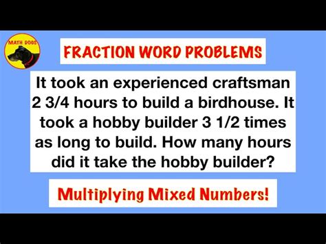 Mixed Fraction Word Problems Worksheet 的图像结果