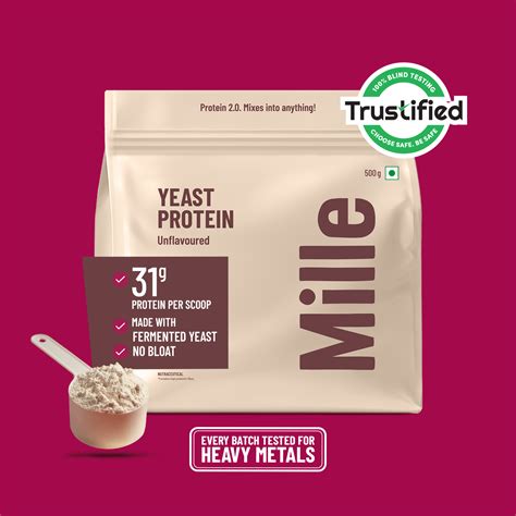Mille Protein | 31g/Scoop | Unflavoured | Fermented Yeast Protein | No ...