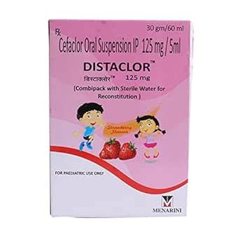 Distaclor 125 Strawberry Flavour Suspension 60 ml : Amazon.in: Health ...
