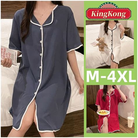 Night dress Plus size Pyjamas Women Silk Pajamas dress Summer Short ...