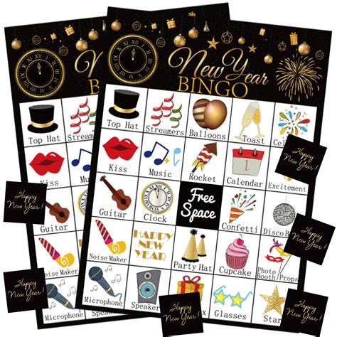 Buy WEIEN New Year Games New Year Bingo Game for Families New Year ...