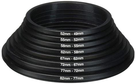 HIFFIN Lens Filter Stepping Down CONVERTION Rings Set 8 Pcs Lens Stepp