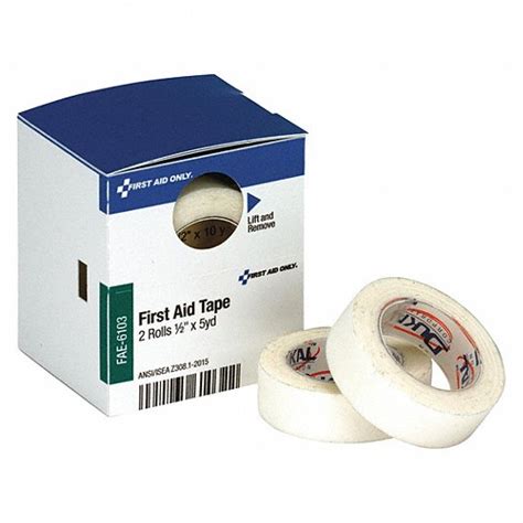 FIRST AID ONLY, White, 5 yd Roll Lg, First Aid Kit Refill - 65DG34|FAE ...