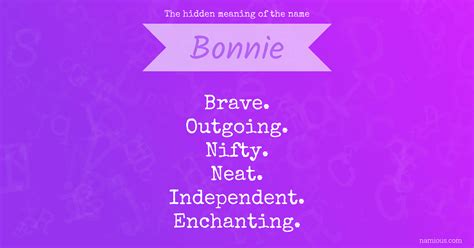 The hidden meaning of the name Bonnie | Namious