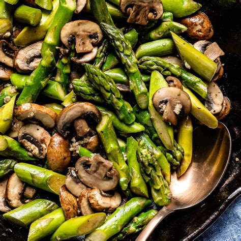 Asparagus And Mushrooms Air Fryer Asparagus & Mushrooms #Asparagus