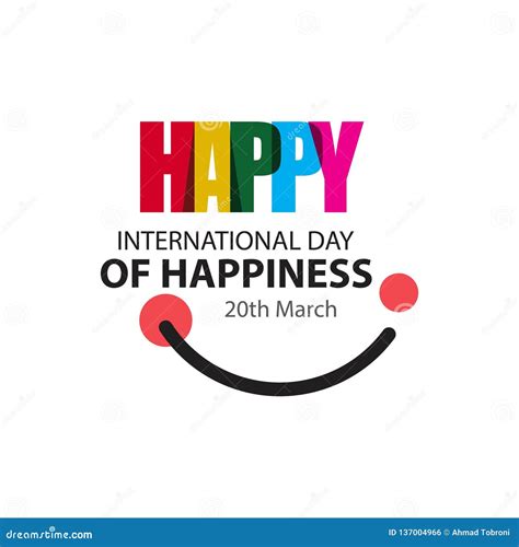Happy International Day of Happiness Vector Design Illustration Stock ...