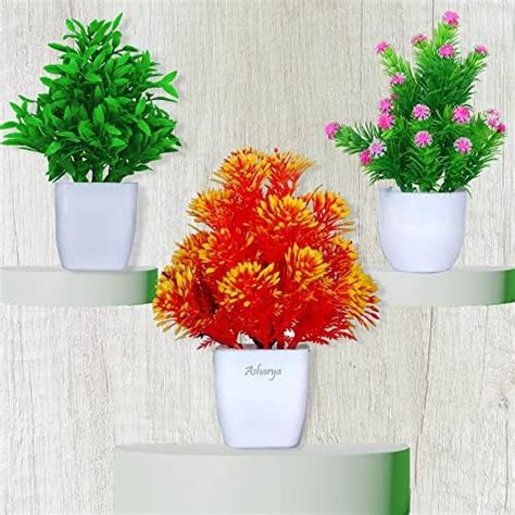 Buy Asharya® Artificial Plants for Home Decor LED Lights | Plants for ...
