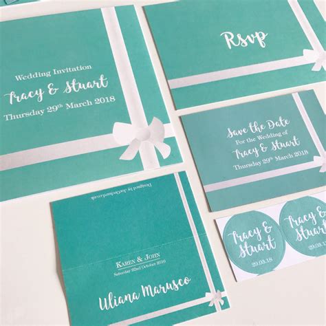Tiffany Inspired Wedding Stationery Sample Pack - Designed by Joe