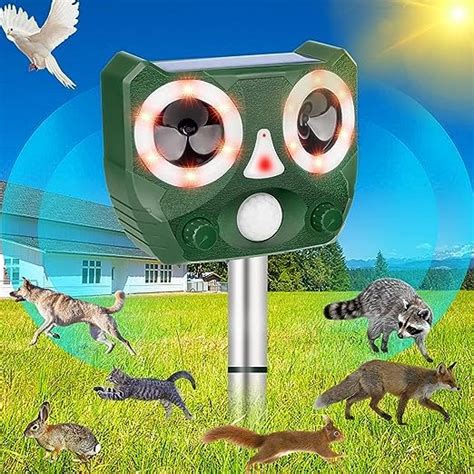 New Solar Powered Ultrasonic Animal Repellent, Ultrasonic Animal ...