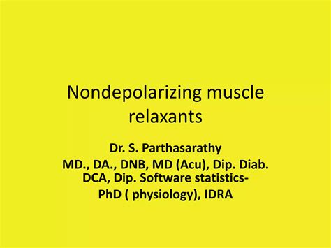 Nondepolarizing muscle relaxants1 | PPTX