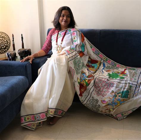 Pure Silk Hand-painted Patachitra Saree - Krishna Seasons – Advaita ...