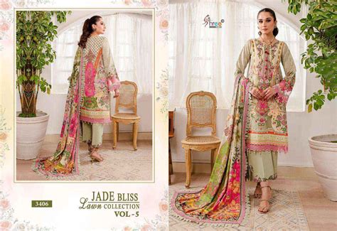 SHREE FABS JADE BLISS LAWN COLLECTION VOL 5 SUITS ONLINE SHOPPING