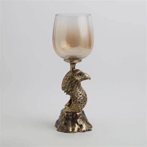 Buy Eternity Vivere Glass Hurricane Candle Holder with Hawk Pedestal ...