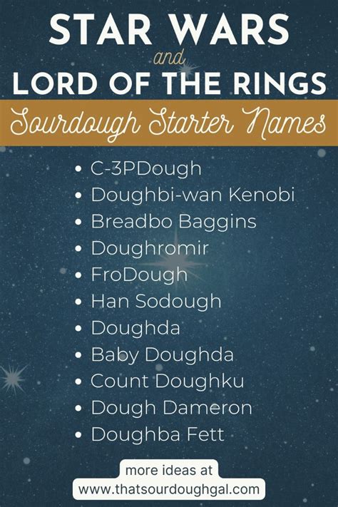 Best 13 282 Best Sourdough Starter Names: Ideas & Inspiration - Artofit