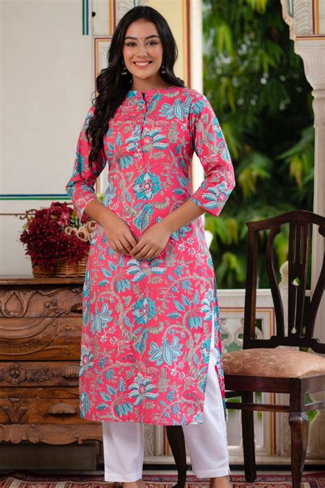 Designer Mandarin Collar Cotton Kurta | Kurta Sets | Kohsh