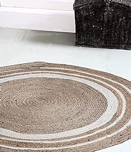 Buy shetherug Modern Braided Reversable Round Jute Carpet for Hall ...