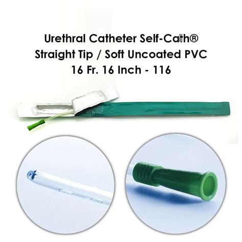 Urethral Catheter Self-Cath® Straight Tip / Soft Uncoated PVC 16 Fr ...