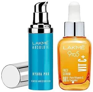 LAKMÉ Absolute Hydra Pro Tinted Face Moisturiser, 30 g & LAKMÉ 9To5 ...