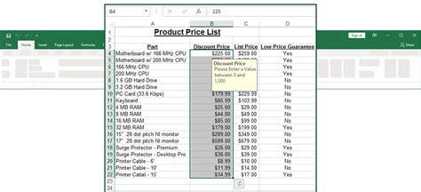 Image result for Data Validation Input Message