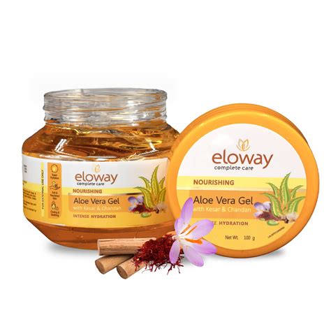Eloway Kesar & Chandan Aloevera Gel 200g (100g*2) - Pure & Organic Aloe ...