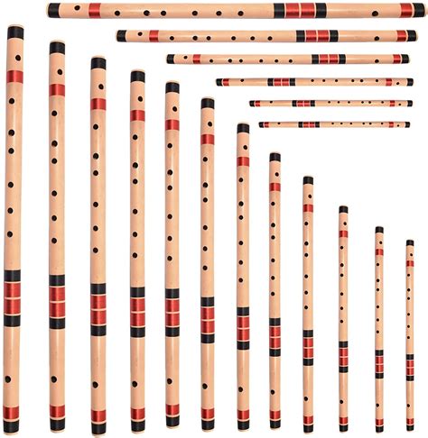 Famous Flute Set of 18 PREMIUM Bansuri, B Medium to F: Amazon.in ...