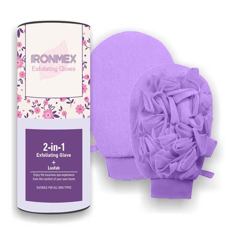 IRONMEX Exfoliating Gloves For Dead Skin Body (Pack of 1) | Loofah for ...