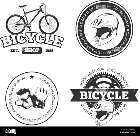 Bicycle, bike vintage vector labels, emblems, logos, badges. Bicycle logo shop and vintage ...