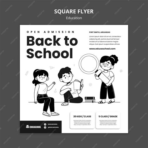 Education concept square flyer template | Premium PSD