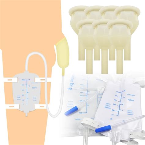 Amazon.com: Latex Condom Catheter External Self-Sealing Set, Thick Tube,500ml Leg Bag *1, 2000ml ...