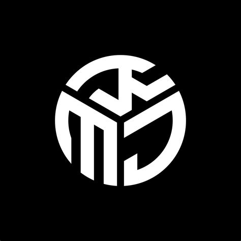 KMJ letter logo design on black background. KMJ creative initials letter logo concept. KMJ ...