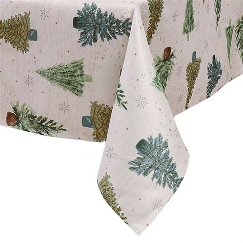Elrene Home Fashions Lucina Twinkle Trees Holiday Lurex Fabric ...