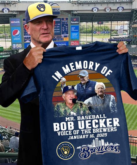 RIP In Memory Of Mr. Baseball Bob Uecker T-Shirt Voice Of The Milwaukee ...