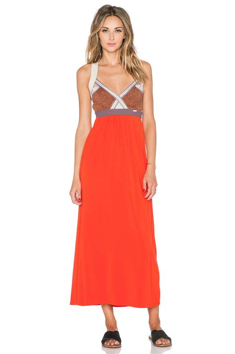 VPL Insertion Wide Maxi Dress in Fiery Red | REVOLVE
