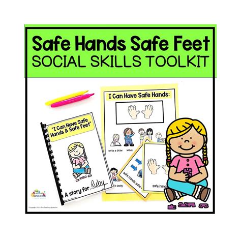 Safe Hands and Safe Feet Social Story, Autism Social Story, Being Safe ...
