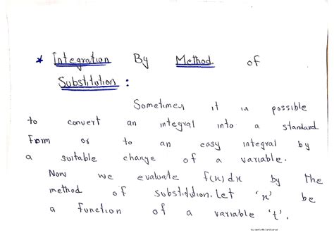 Integration Using Substitution Method 的图像结果