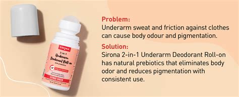 Buy Sirona Underarm Roll On with 0.5% Prebiotic, 0.5% Niacinamide & 0.1 ...