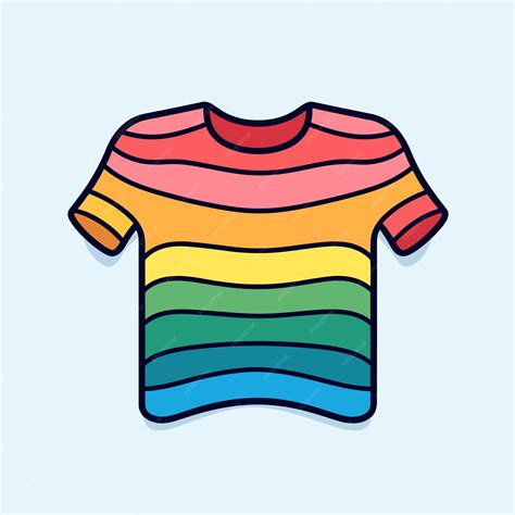 Premium Vector | Vector of a colorful rainbow striped t shirt
